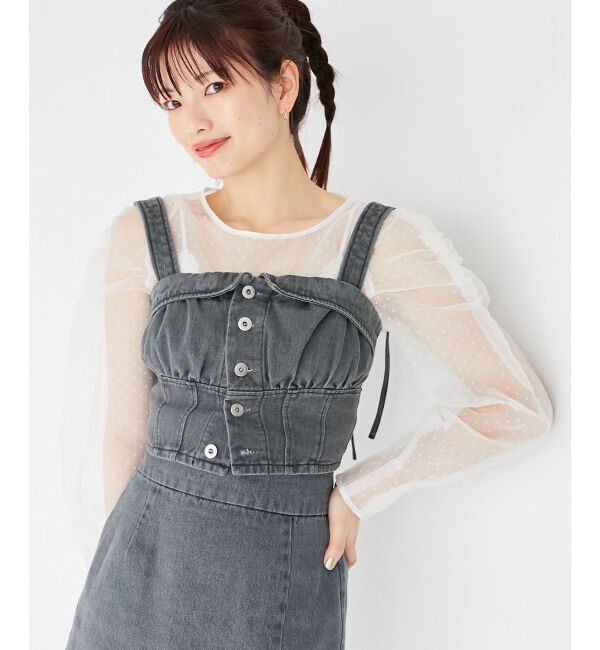 MAJESTICLEGON「シアーパワショルトップス」|シャツ・ブラウス|