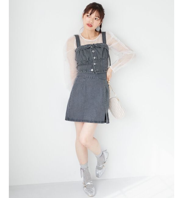 MAJESTICLEGON「シアーパワショルトップス」|シャツ・ブラウス|