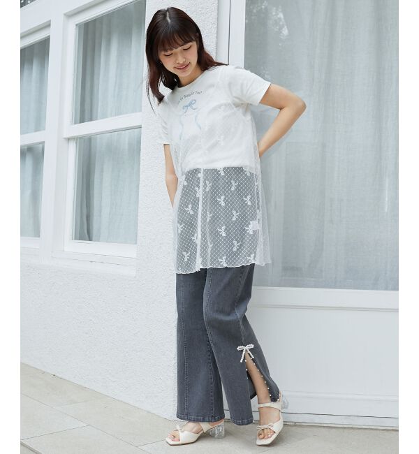 MAJESTICLEGON「リボンモチーフTシャツ」|Tシャツ・カットソー|