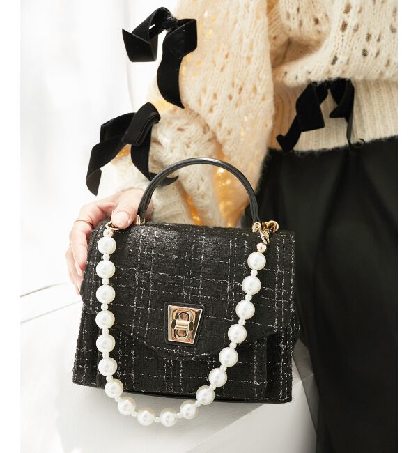 MAJESTICLEGON「パールチェーンクラシカルバッグ」|ショルダー・メッセンジャー|