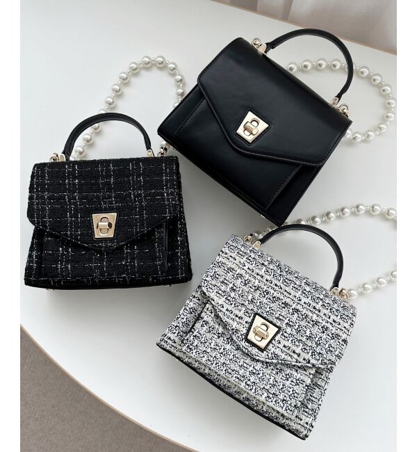 MAJESTICLEGON「パールチェーンクラシカルバッグ」|ショルダー・メッセンジャー|