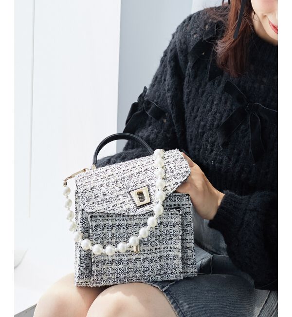 MAJESTICLEGON「パールチェーンクラシカルバッグ」|ショルダー・メッセンジャー|