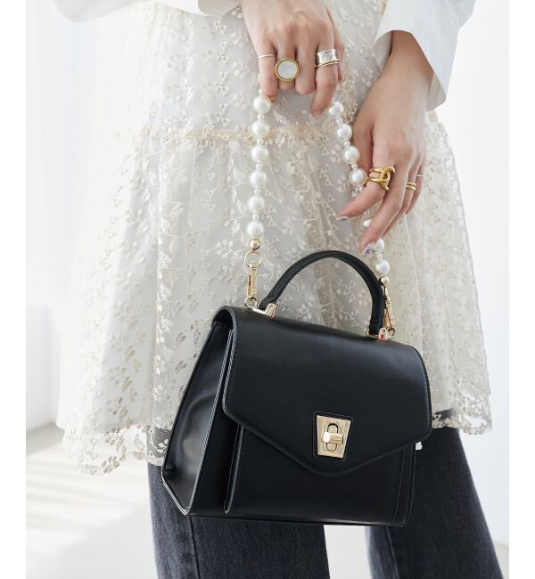 MAJESTICLEGON「パールチェーンクラシカルバッグ」|ショルダー・メッセンジャー|