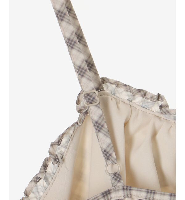 MAJESTICLEGON「プチフリルチェックキャミワンピース」|ワンピース|