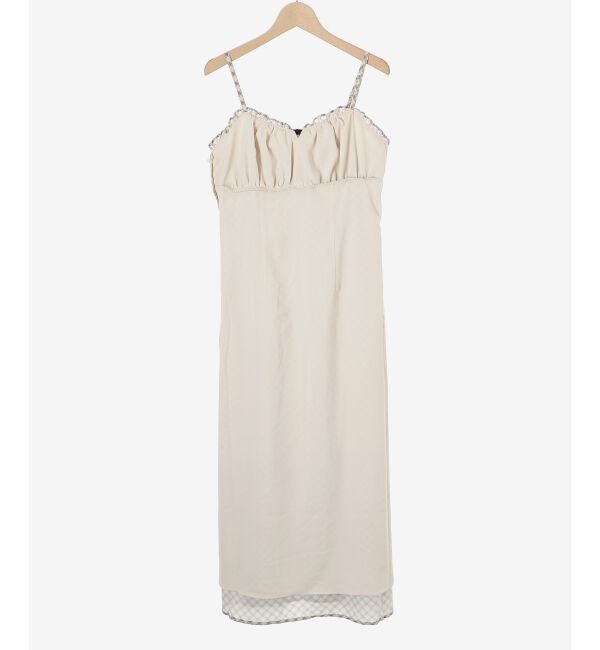 MAJESTICLEGON「プチフリルチェックキャミワンピース」|ワンピース|