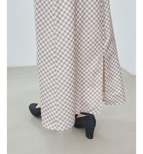 MAJESTICLEGON「プチフリルチェックキャミワンピース」|ワンピース|