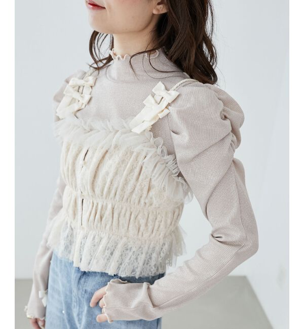 MAJESTICLEGON「Ladyライクパワショルトップス」|Tシャツ・カットソー|