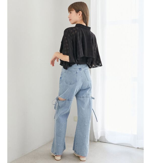  「シアーケープブラウス」|シャツ・ブラウス|