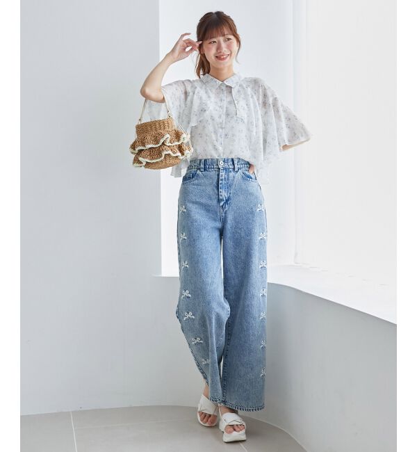  「シアーケープブラウス」|シャツ・ブラウス|