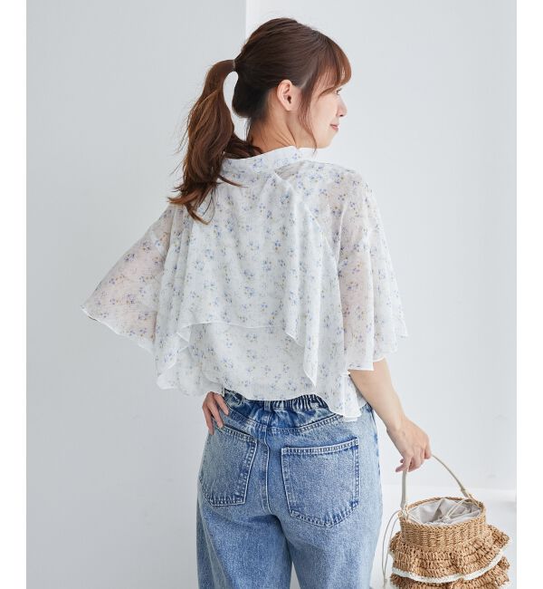  「シアーケープブラウス」|シャツ・ブラウス|