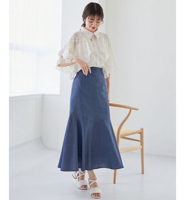  「シアーケープブラウス」|シャツ・ブラウス|