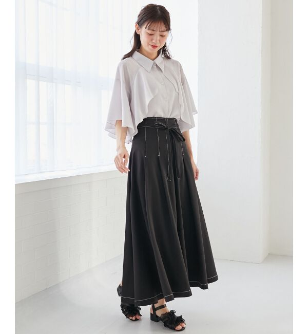  「シアーケープブラウス」|シャツ・ブラウス|