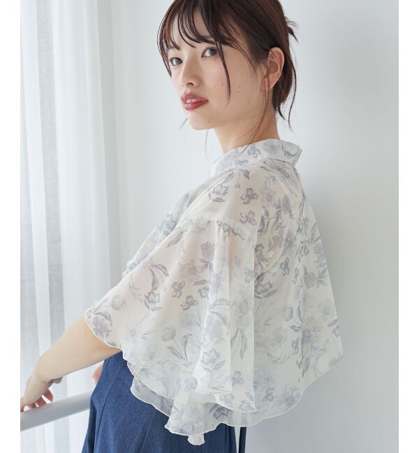  「シアーケープブラウス」|シャツ・ブラウス|