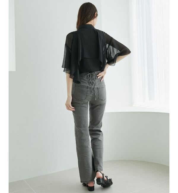  「シアーケープブラウス」|シャツ・ブラウス|