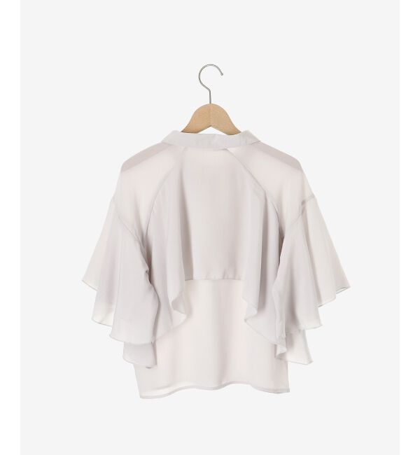  「シアーケープブラウス」|シャツ・ブラウス|