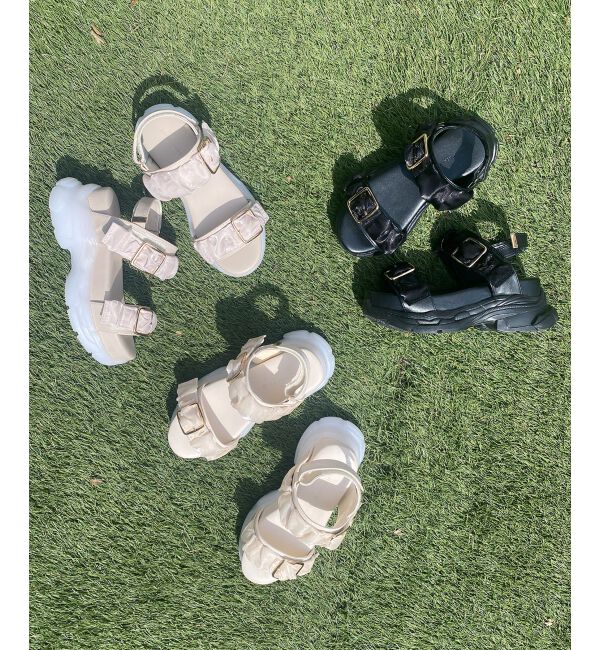  「ジェリーソールギャザースポサン」|サンダル|