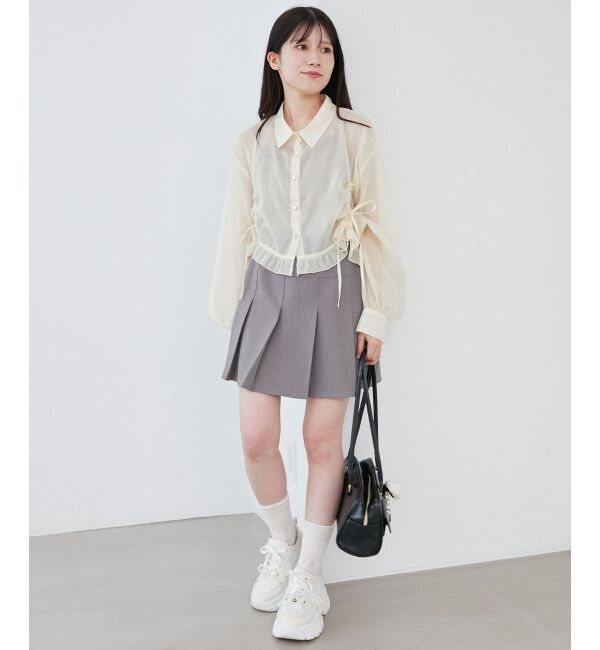  「インナー付きドロストシアーブラウス」|シャツ・ブラウス|