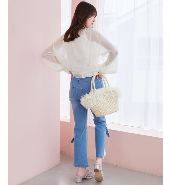  「インナー付きドロストシアーブラウス」|シャツ・ブラウス|