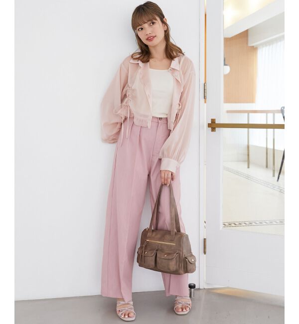  「インナー付きドロストシアーブラウス」|シャツ・ブラウス|