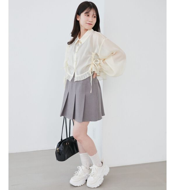  「インナー付きドロストシアーブラウス」|シャツ・ブラウス|