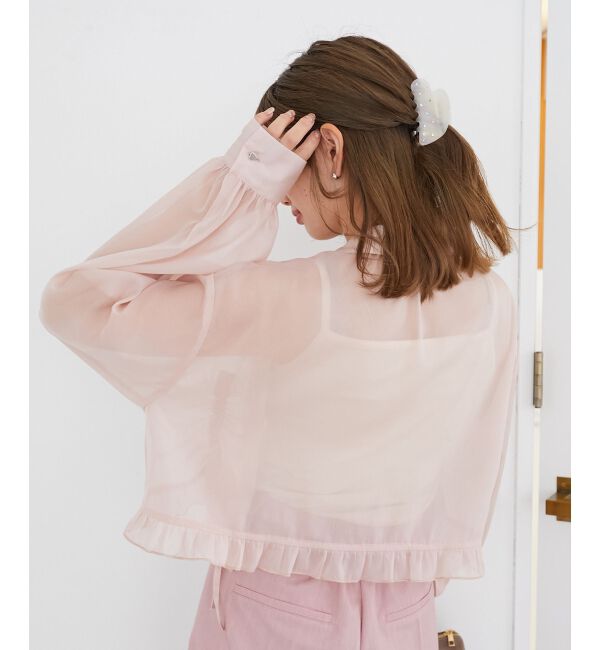  「インナー付きドロストシアーブラウス」|シャツ・ブラウス|