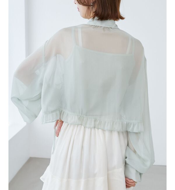  「インナー付きドロストシアーブラウス」|シャツ・ブラウス|