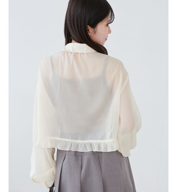  「インナー付きドロストシアーブラウス」|シャツ・ブラウス|