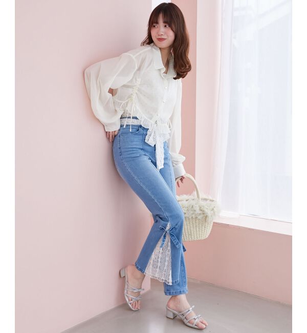  「インナー付きドロストシアーブラウス」|シャツ・ブラウス|