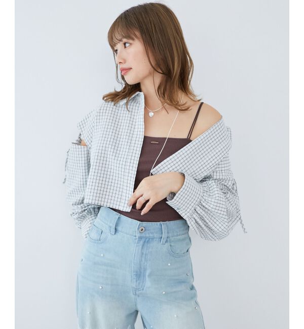  「オープンショルダーショートシャツ」|シャツ・ブラウス|