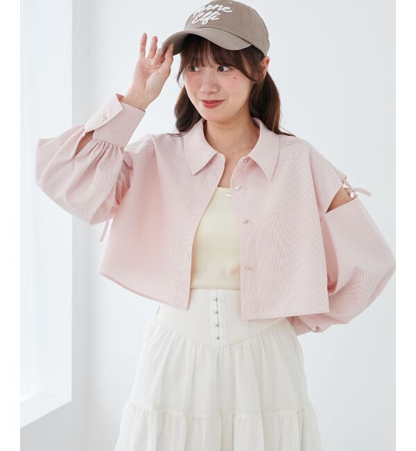  「オープンショルダーショートシャツ」|シャツ・ブラウス|