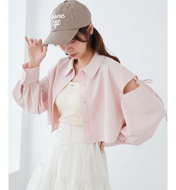  「オープンショルダーショートシャツ」|シャツ・ブラウス|