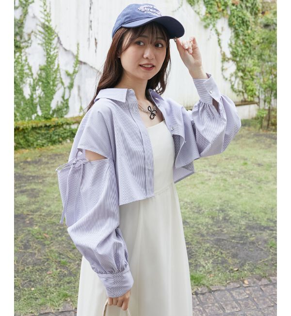  「オープンショルダーショートシャツ」|シャツ・ブラウス|