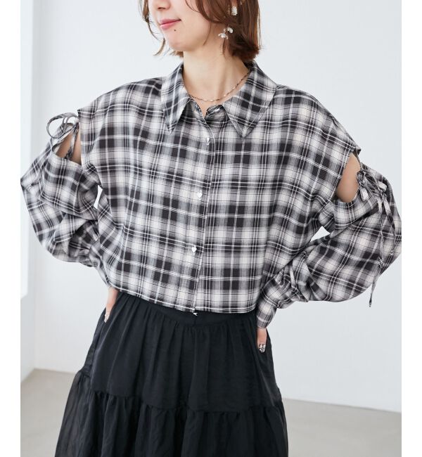  「オープンショルダーショートシャツ」|シャツ・ブラウス|