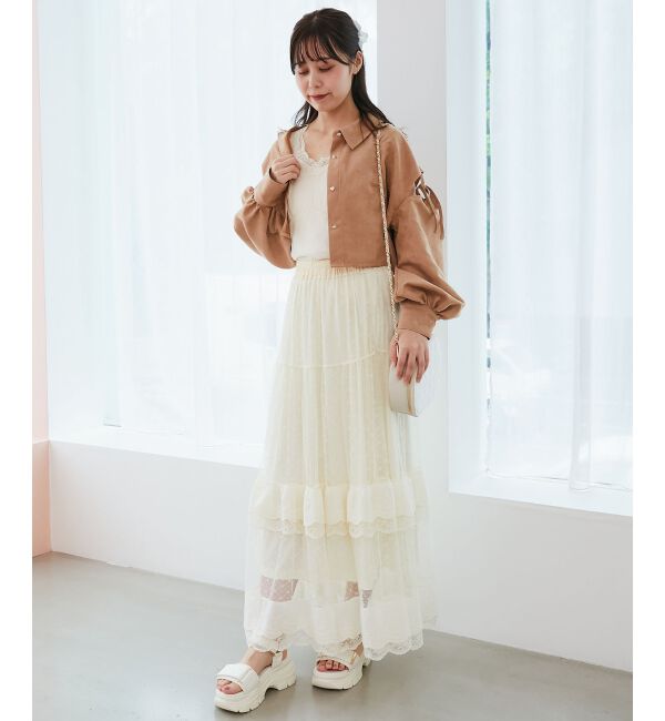  「ティアードレースフリルスカート」|スカート|
