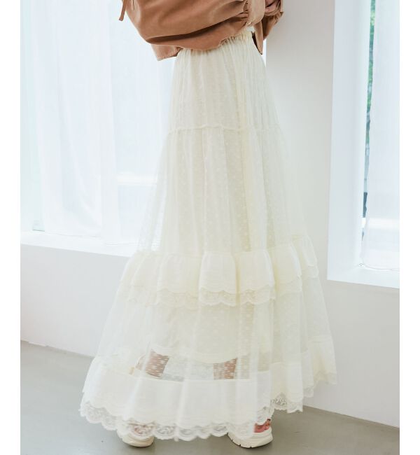  「ティアードレースフリルスカート」|スカート|