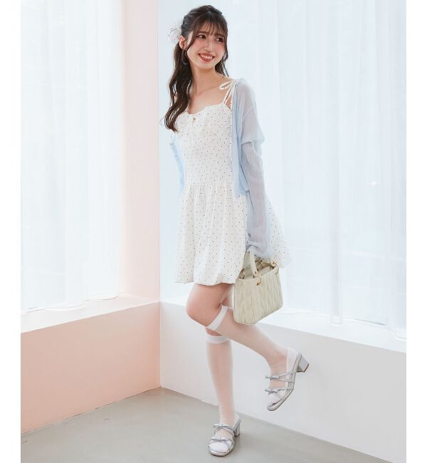  「レースチョーカーセットバルーンミニワンピ」|ワンピース|