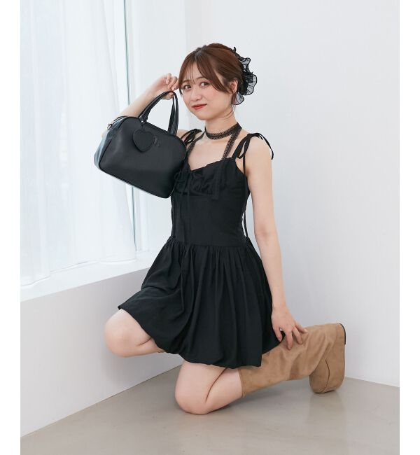  「レースチョーカーセットバルーンミニワンピ」|ワンピース|