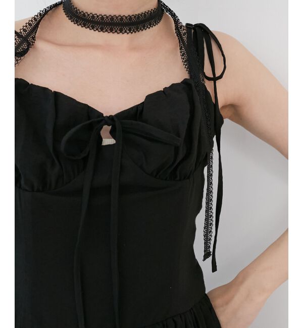  「レースチョーカーセットバルーンミニワンピ」|ワンピース|