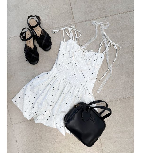  「レースチョーカーセットバルーンミニワンピ」|ワンピース|