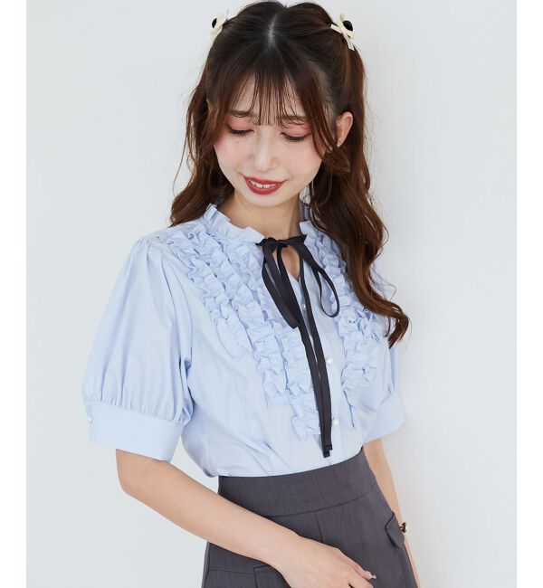  「リボンフリルブラウス」|シャツ・ブラウス|