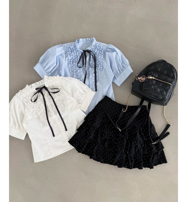  「リボンフリルブラウス」|シャツ・ブラウス|