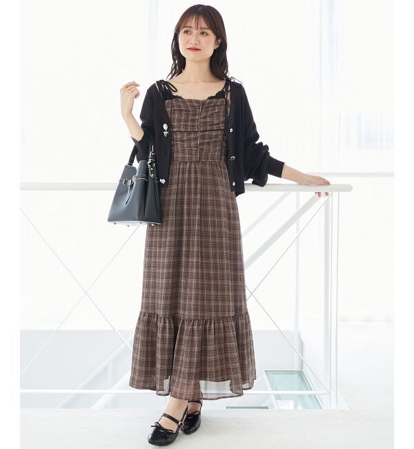  「リボンチャームボタンカーディガン」|カーディガン|