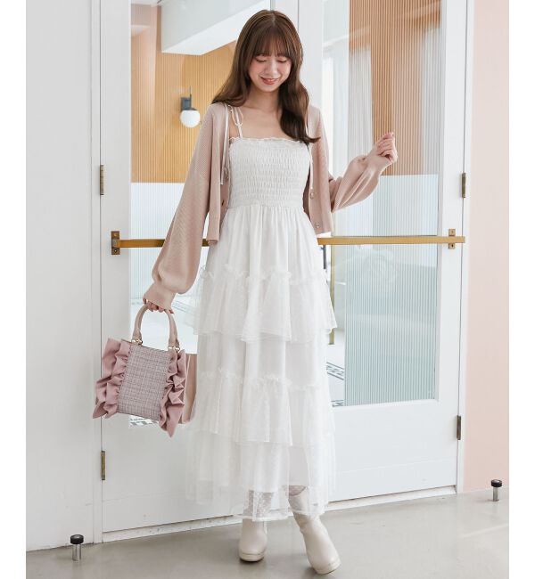  「リボンチャームボタンカーディガン」|カーディガン|