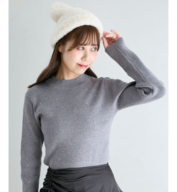  「キラキラハイネックニット」|ニット・セーター|