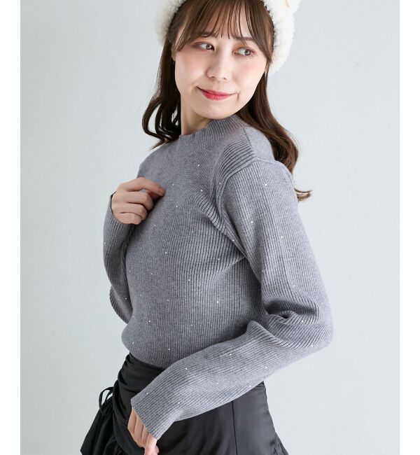  「キラキラハイネックニット」|ニット・セーター|