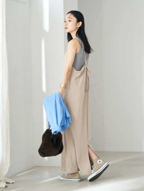 earth music&ecology「バックリボンキャミワンピース」|ワンピース|