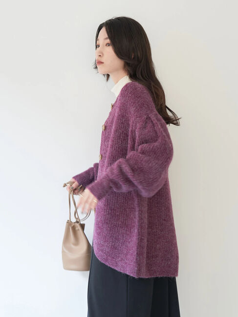 earth music&ecology「ヘアリーニットカーディガン」|カーディガン|