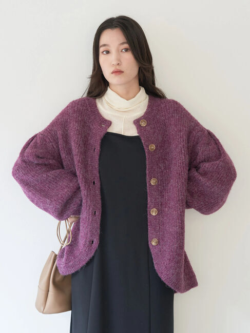 earth music&ecology「ヘアリーニットカーディガン」|カーディガン|