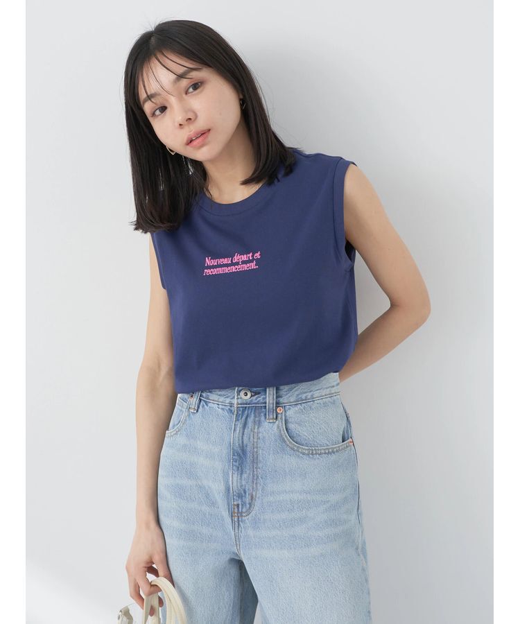 earth music&ecology「ノースリロゴT」|Tシャツ・カットソー|Navy