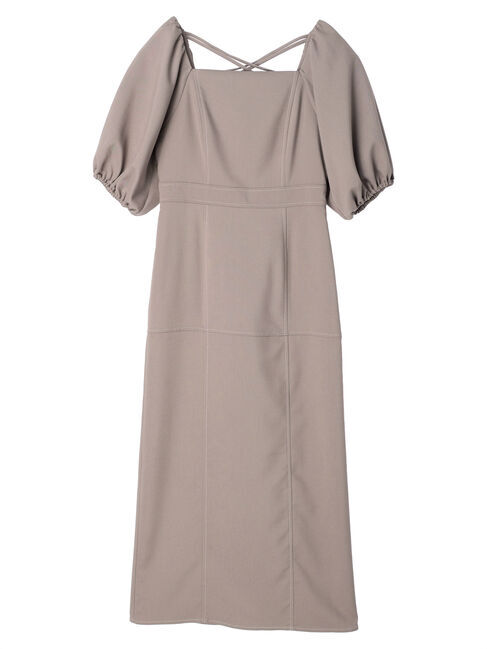 earth music&ecology「配色ステッチパフスリーブワンピース」|ワンピース|